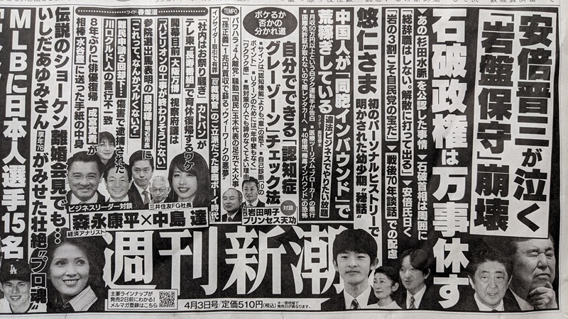 週刊新潮 広告 政治