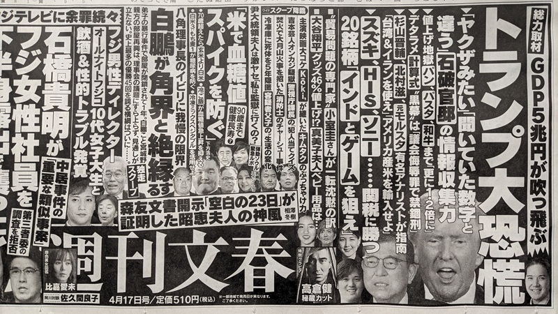 週刊文春 広告 政治