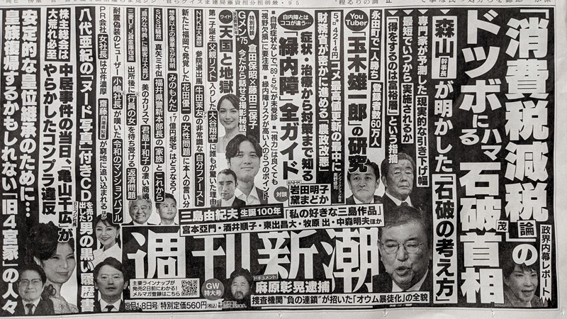 週刊新潮 広告 政治