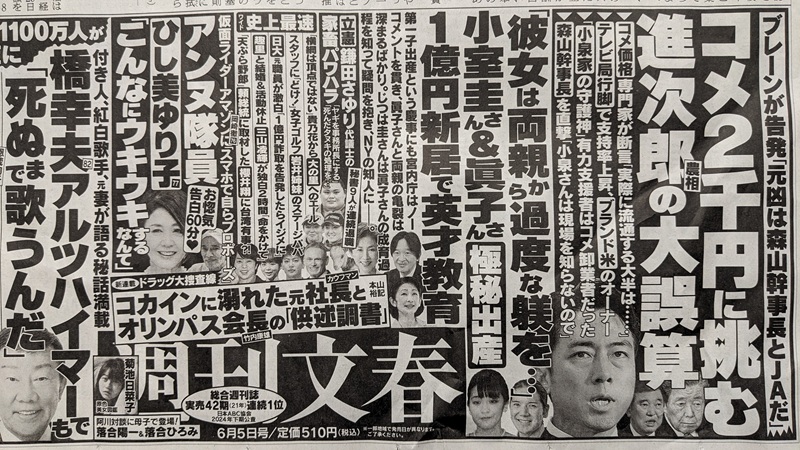 週刊文春 広告 政治