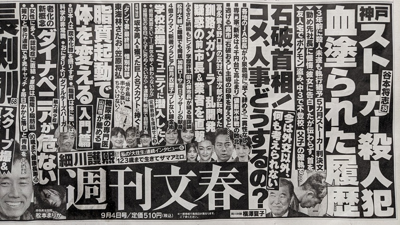 週刊文春 広告 政治